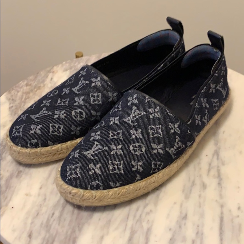 Authentic Louis Vuitton Waterfall Espadrilles
